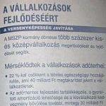MSZP szórólap