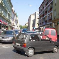 A Király utcai kordonnál ... Autómentes nap 2003