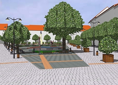 Fő tér - Látványterv Fő tér - Látványterv