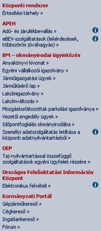 Ügyfélkapu teszt