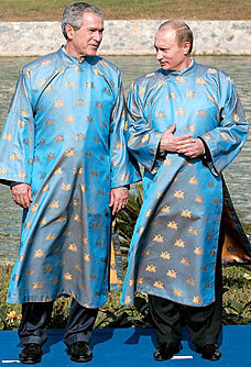 Putyin és Bush mint Harry Potter