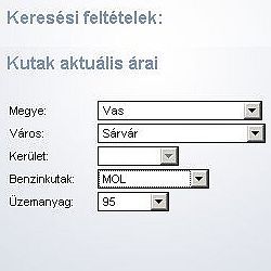 Kutakra lebontott benzinárak a neten