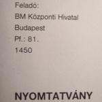 Feladó: BM