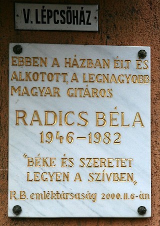 Popszobrok - Radics Béla-emléktábla