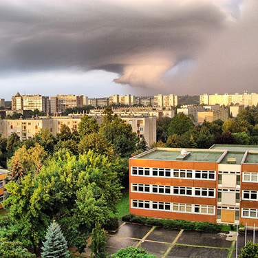 Érdekes felhőképződmények Szombathely felett