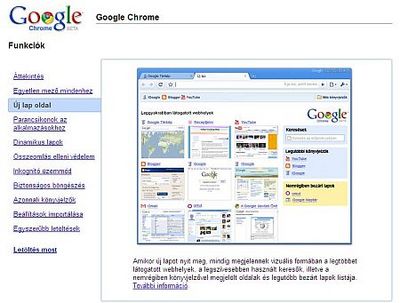  Google Chrome képernyő