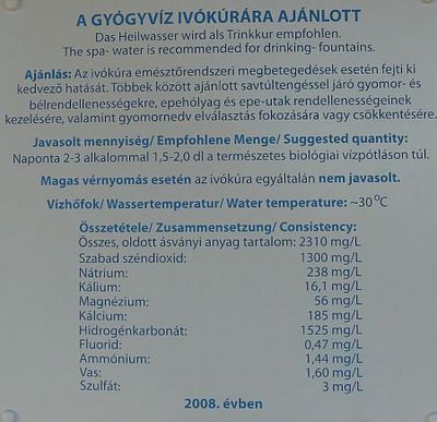 Szombathelyi gyógyvíz, gyógykút