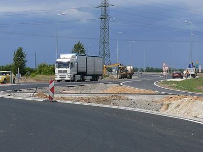 A 87-es körforgalma Szombathelyi körgyűrű építése