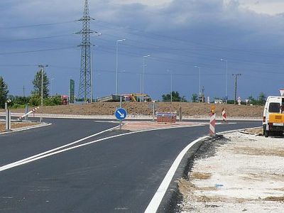 A 87-es körforgalma a másik oldalról Szombathelyi körgyűrű építése
