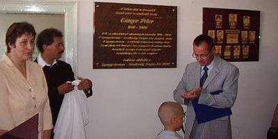 Emléktáblát kapott Csinger Péter