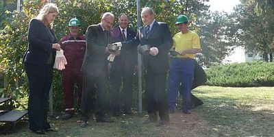 Szombathelyi szennyvíztelep, alapkőletétel