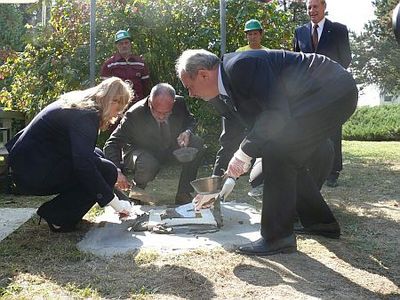 Szombathelyi szennyvíztelep, alapkőletétel