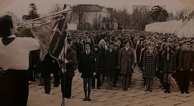 Április 4-i ünnepség az emlékműnél, 1971 Nagy szocialista ünnepek Szombathelyen