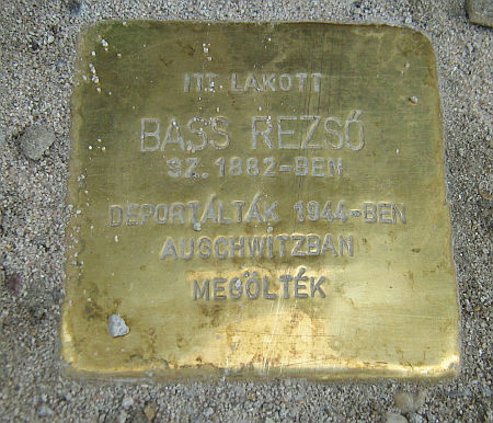 Bass Rezső botlat&oacute;kő, Kőszeg