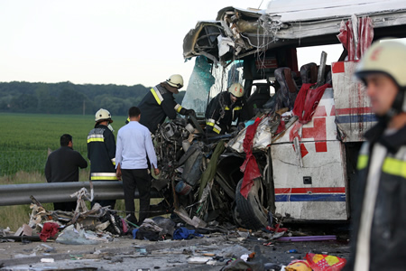 Buszbaleset Csörnyeföld Zala megye