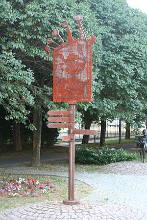 Csigaszobor Szombathelyen