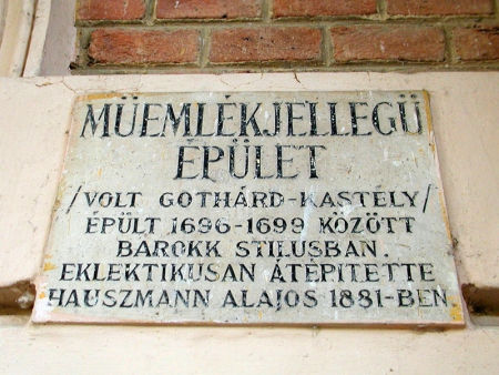 Gothard kast&eacute;ly Szombathely