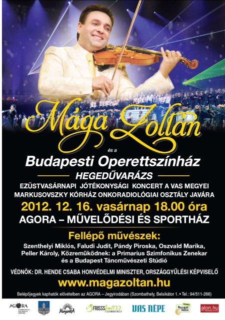 Mága Zoltán jótékenysági koncerte Szombathelyen