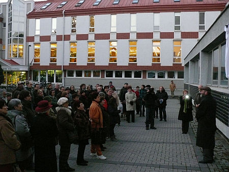 Gazdag Erzsi emléktáblája Szombathelyen