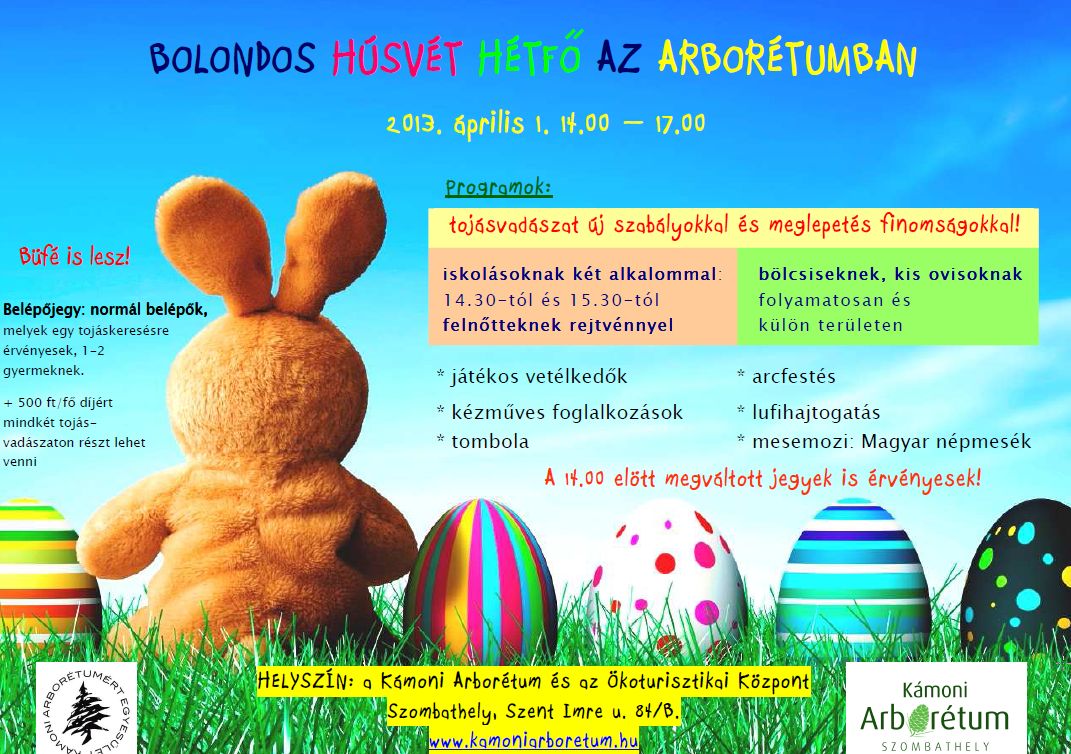 Húsvéti tojáskeresés s Kámoni Arborétumban