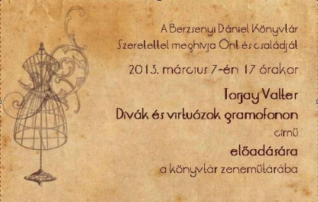 Torjay Valter előadása