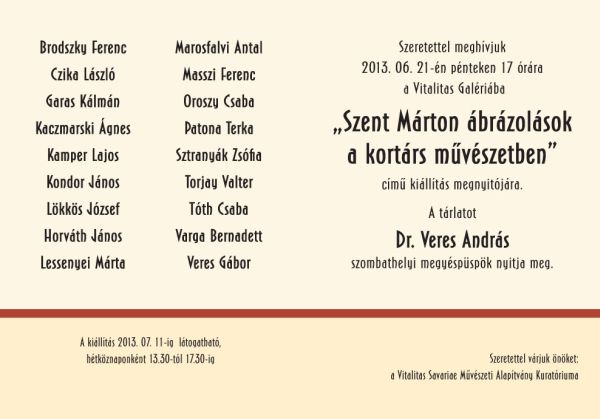 Vitalitas Szent Márton-kiállítás