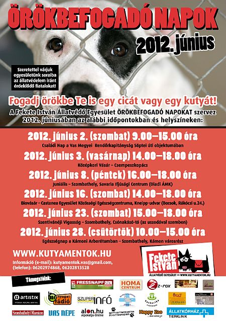 &Ouml;r&ouml;kbefogad&oacute; napok Vas megy&eacute;ben 2012. j&uacute;nius