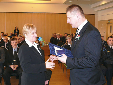 Martonné Tóth Marietta a Volán Szent Kristóf Emlékérem