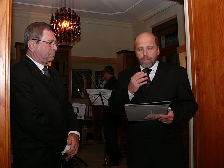 Puskás Tivadar polgármester és Patai Árpád galéria-tulajdonos