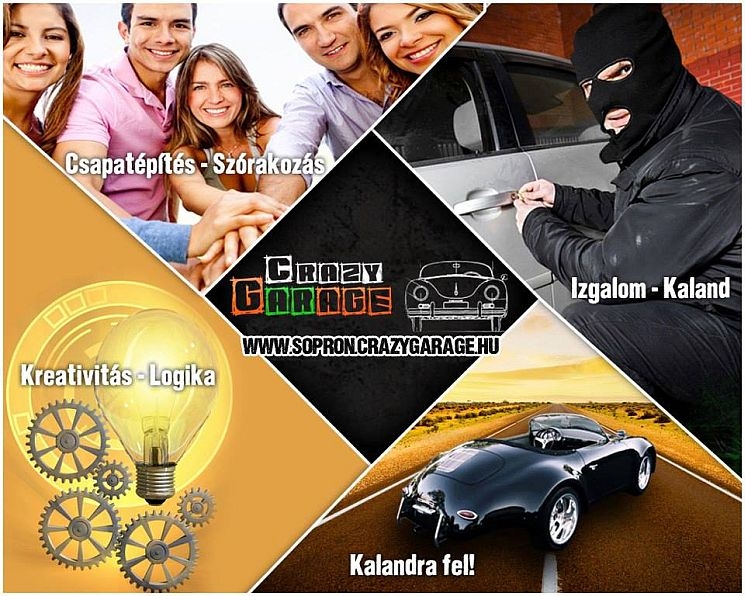 Crazy Garage – Az élő logikai kalandjáték Sopronban Crazy Garage – Az élő logikai kalandjáték Sopronban