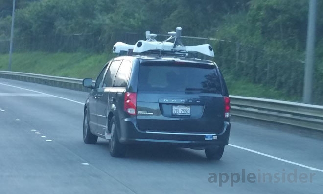 Egyike az Apple érzékelőkkel ellátott járművének