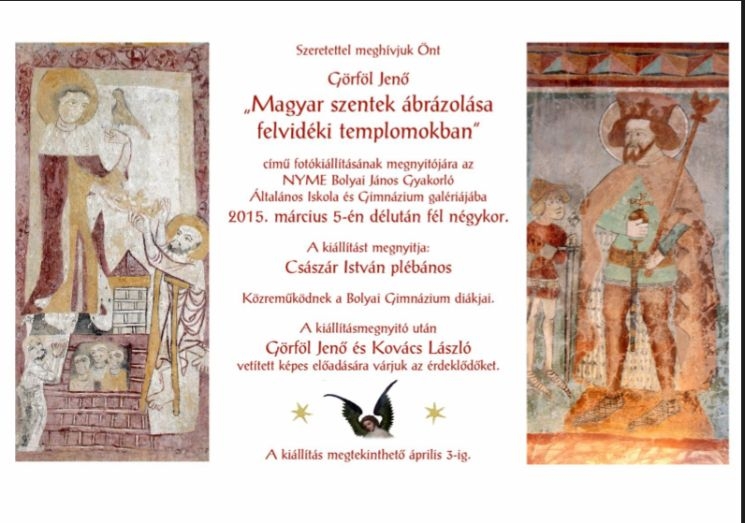 Fotókiállítás a Bolyaiban: Magyar szentek ábrázolása felvidéki templomokban Fotókiállítás a Bolyaiban: Magyar szentek ábrázolása felvidéki templomokban