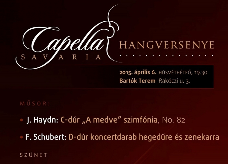 A Capella Savaria hangversenye – korhű hangszereken A Capella Savaria hangversenye – korhű hangszereken
