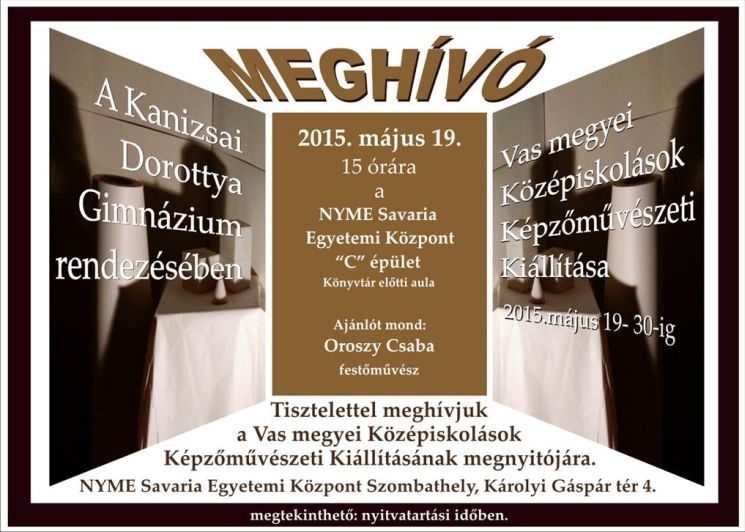 Képzőművészeti kiállítás nyílik Szombathelyen Képzőművészeti kiállítás nyílik Szombathelyen