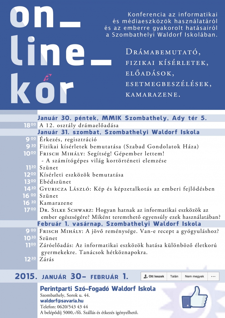 Kütyükonferencia a Szombathelyi Waldorf Iskolában