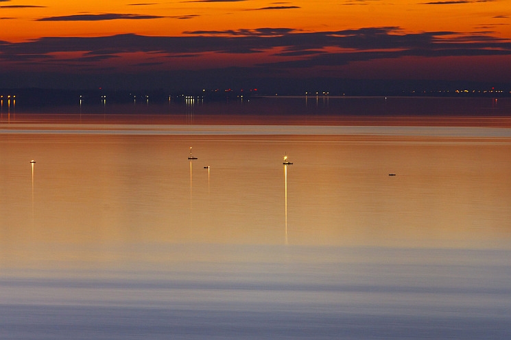Naplemente a Balatonnál
