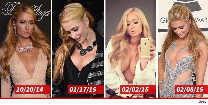 Paris Hilton dekoltázsa