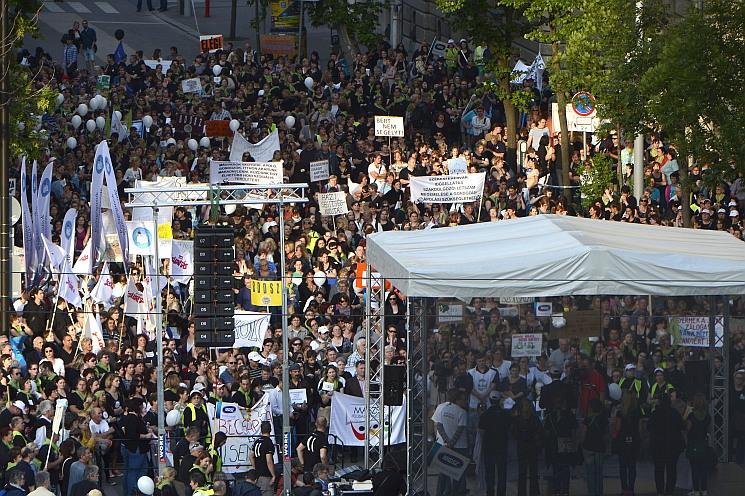 Ismét tüntetés volt Budapesten Ismét tüntetés volt Budapesten