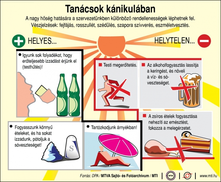 Újabb tanácsok kánikulában