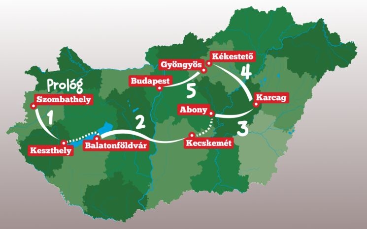 Tour de Hongrie térkép Tour de Hongrie térkép
