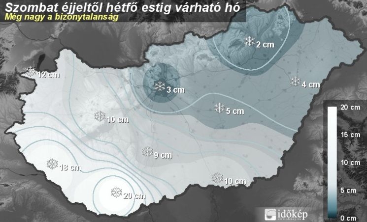 Mennyi hó várható Vas megyében? Mennyi hó várható Vas megyében?