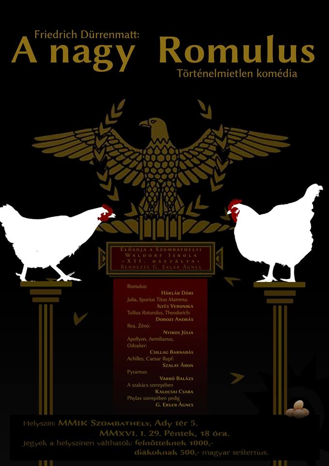 Waldorfosok "A nagy Romulus" című dráma előadása az MMIK-ban