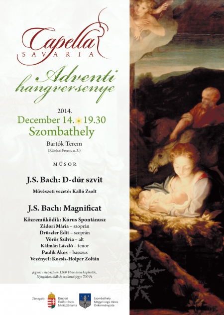 A Capella Savaria adventi hangversenye a Bartók Teremben A Capella Savaria adventi hangversenye a Bartók Teremben