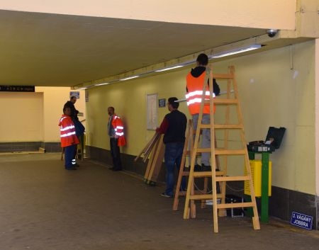 Szépül a szombathelyi vasútállomás aluljárója Szépül a szombathelyi vasútállomás aluljárója
