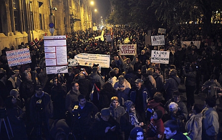 Újabb tüntetés volt Budapesten Újabb tüntetés volt Budapesten