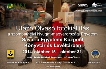 Utazó Olvasó című fotókiállítás megnyitója az NYME-SEK könyvtárában Utazó Olvasó című fotókiállítás megnyitója az NYME-SEK könyvtárában
