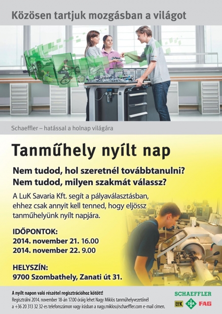 Tanműhely nyílt nap a szombathelyi LUK-ban Tanműhely nyílt nap a szombathelyi LUK-ban
